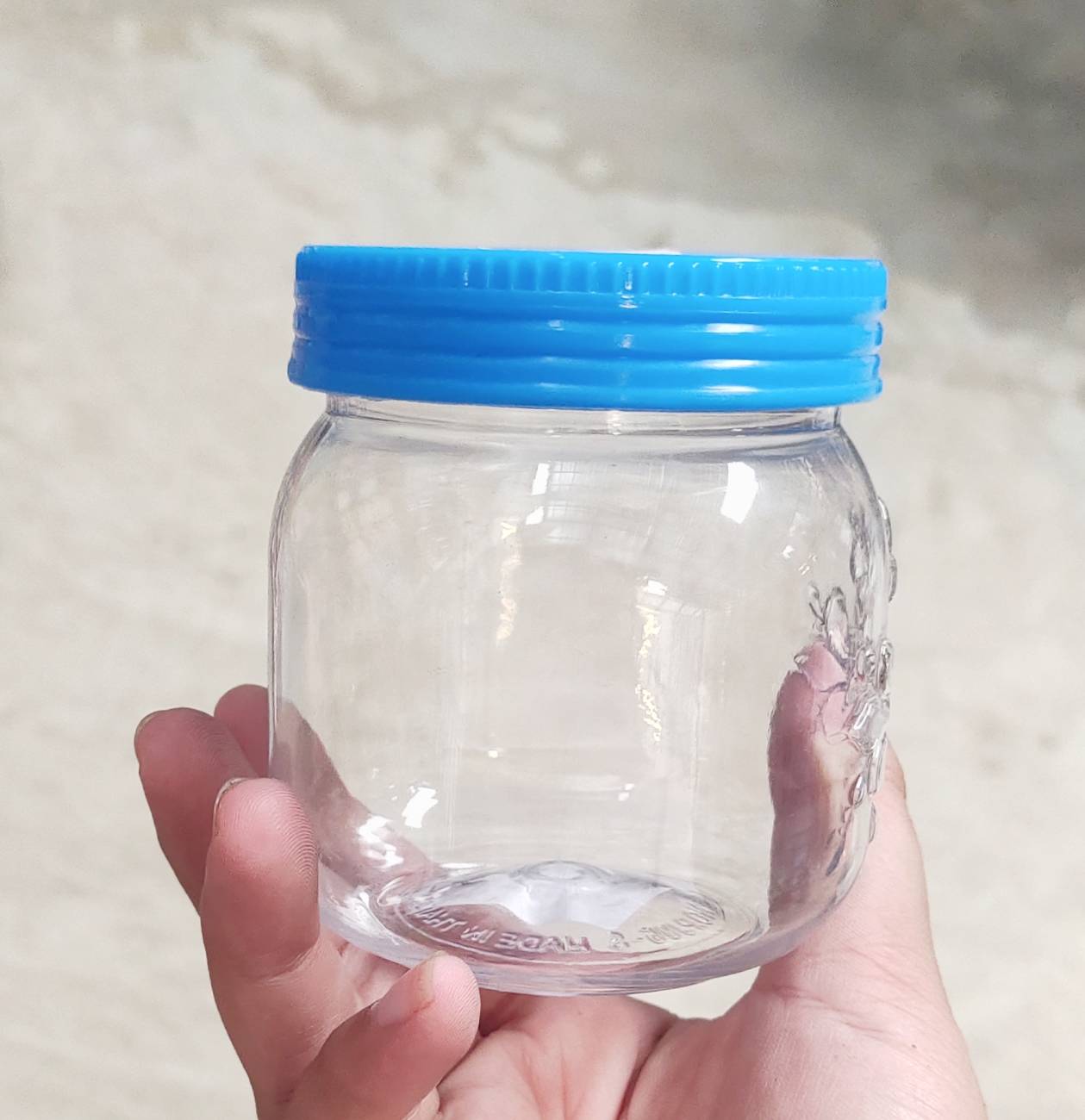 โหลพลาสติก กระปุกพลาสิก กระปุกอ้วน ใส่ขนม ใส่เครื่องครัวต่างๆ ขนาด 250ml