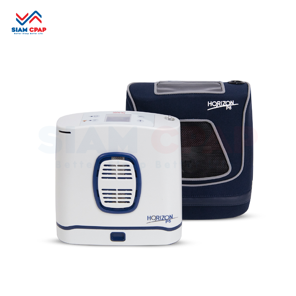 แบตเตอรี่ 3 ก้อน เครื่องผลิตออกซิเจนพกพา Horizon P5 Made in France ประกันศูนย์ไทย 3 ปี [รุ่นใหม่เสียงเงียบ]