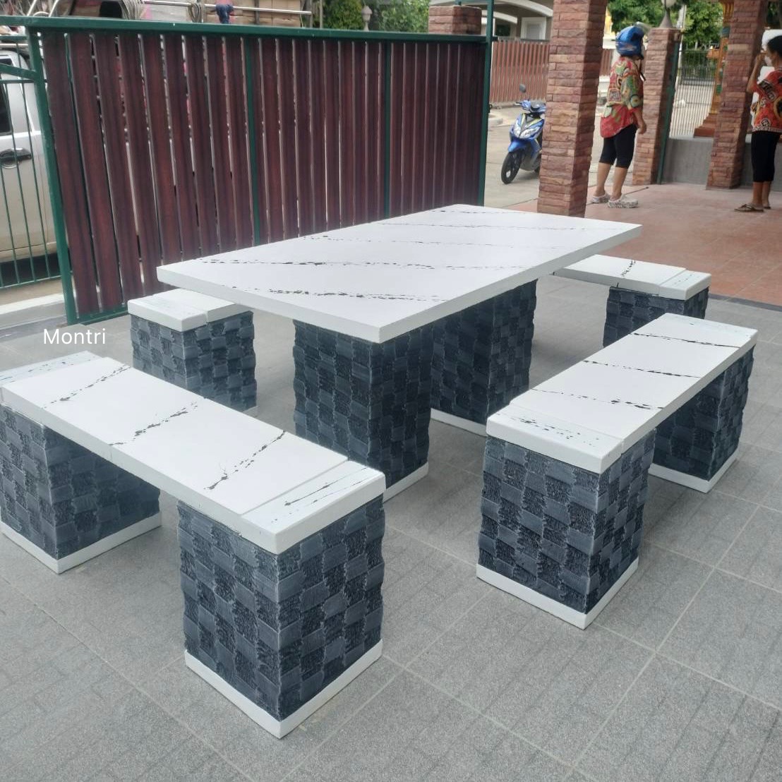 ชุดโต๊ะสนาม โต๊ะสนามกลางแจ้ง โต๊ะสนามโต๊ะสนามกลางแจ้ง ชุดโต๊ะสนาม ชุด 8 ที่นั่ง ขนาด 150*80 cm