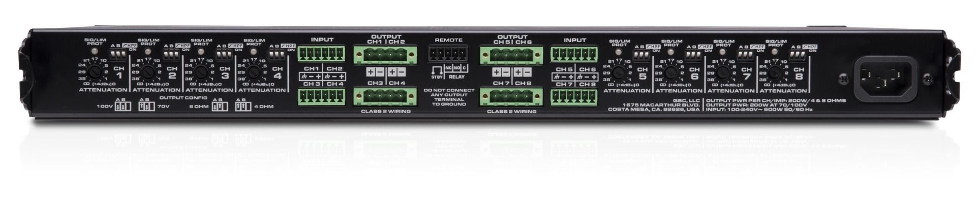 QSC MP-A80V เพาเวอร์แอมป์ 8 แชนแนล 200 วัตต์