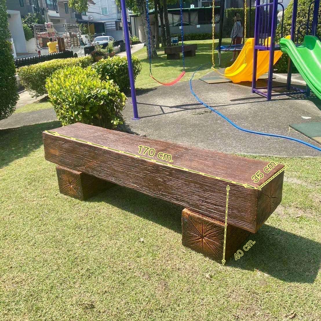 เซตม้านั่งไม้หมอนพร้อมเตาอิฐ เติมเต็มมุมพักผ่อน สวยทน แข็งแกร่ง สไตล์ธรรมชาติ