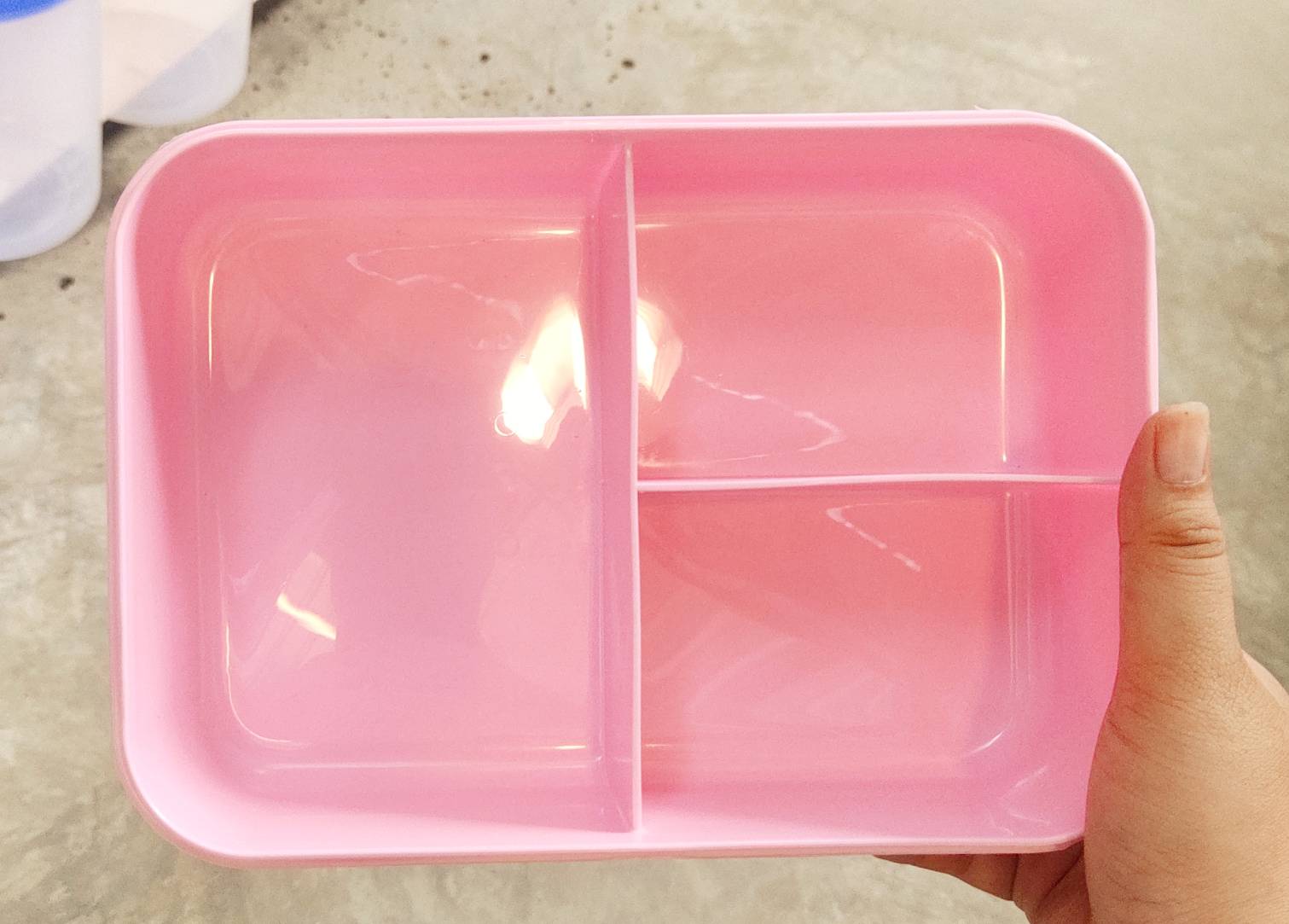 กล่องข้าว แบบ 3 ช่อง กล่องข้าวใสอาหาร แบบฝาล๊อค แบบคละสี