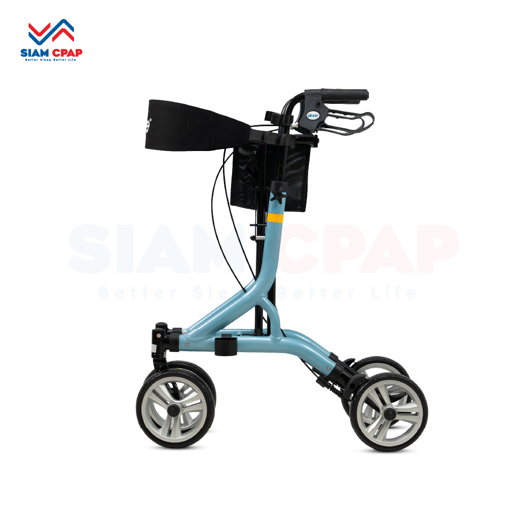 รุ่นใหม่ Nitro SL Rollator แบรนด์ Drive Medical (Debilbiss) วอล์คเกอร์ 4 ล้อ อุปกรณ์ช่วยพยุงเดิน อุปกรณ์ฝึกเดิน รับประกัน 2 ปี