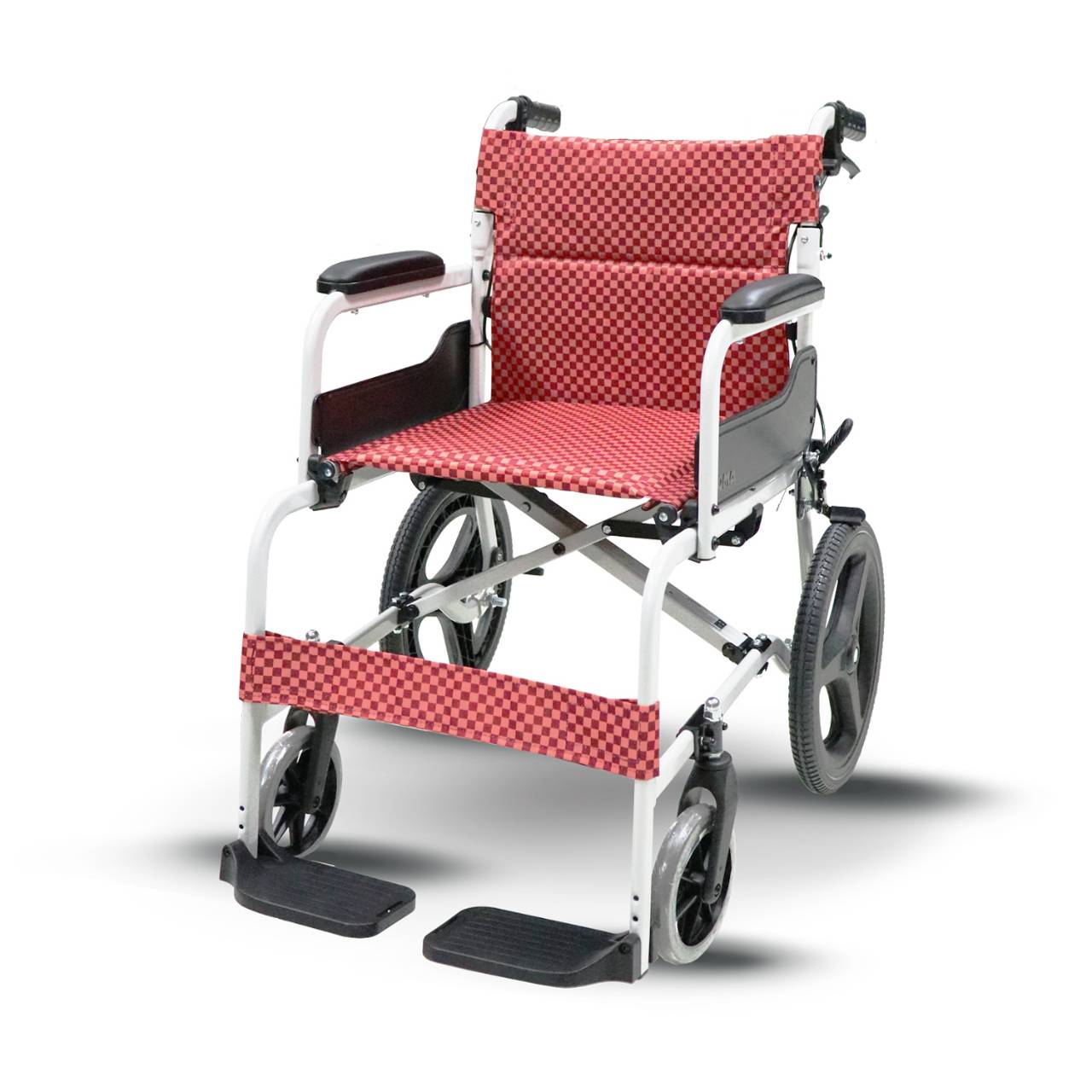 รถเข็นอลูมินัมอัลลอยด์โซม่า รุ่น SOMA 105 (SM-150.5 F16) สีแดง (WheelChair SOMA 150.5 F16 Red) ล้อหลังเล็ก น้ำหนักเบา พกพาสะดวก ของแท้จากศูนย์ไทย รับประกัน 1 ปี