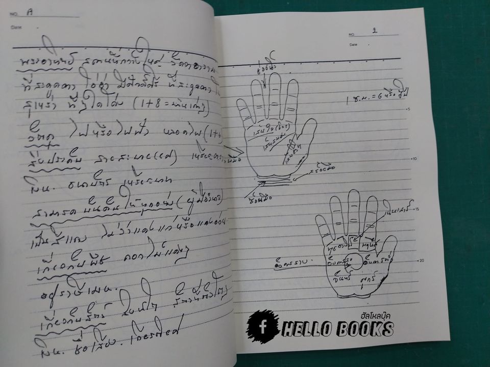 ลายมือชี้จุดสำคัญ