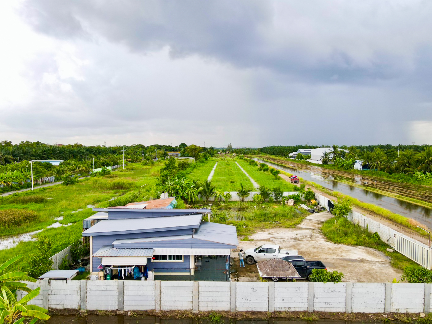 บ้านสวน 1 ไร่ ใกล้กรุงเทพ คลอง 8 หนองเสือ ปทุมธานี