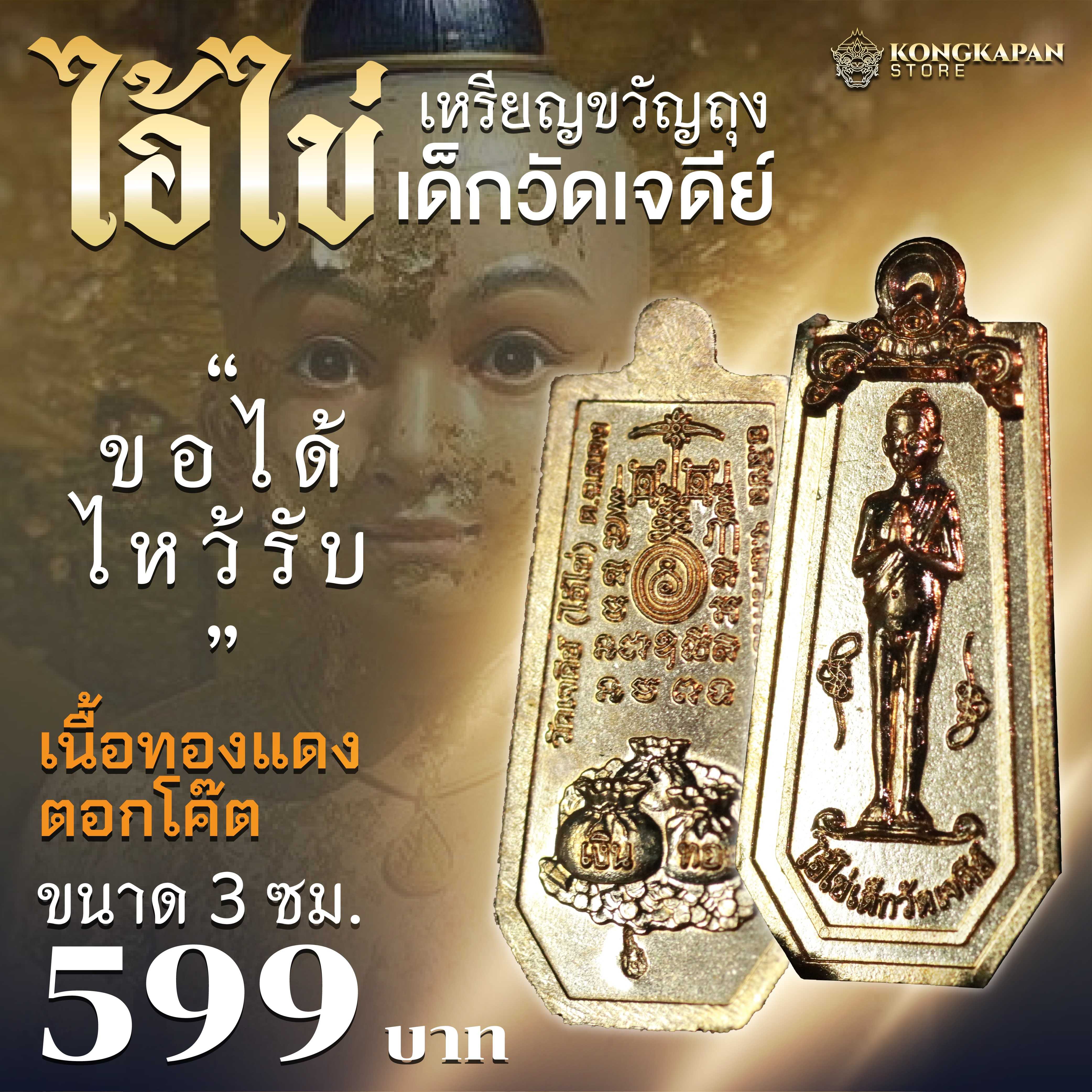 เหรียญขวัญถุง ไอ้ไข่เด็กวัดเจดีย์ ยอดทรัพย์ 64
