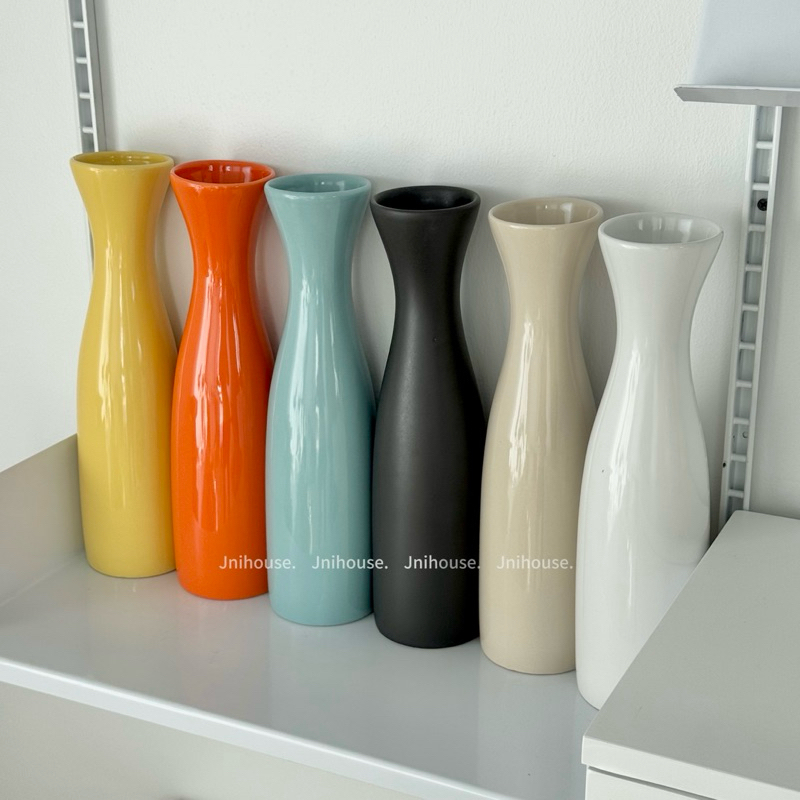 [พร้อมส่ง] Jnihouse : แจกันเซรามิก แจกันดอกไม้ทรงสูง (Vase)