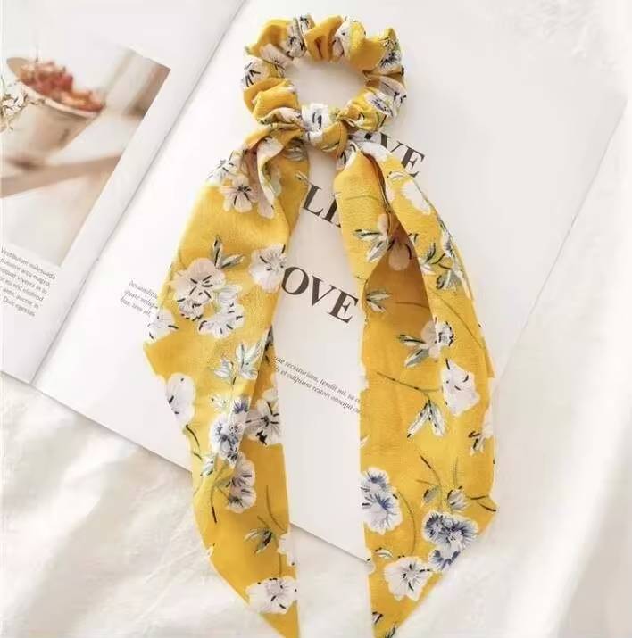 💗มาหยากิ๊ฟช้อป💗 โบว์ผูกผม ลายสวยสีสวย น่ารัก โบว์ยางรัดผมสำหรับผู้หญิงทั่วไป