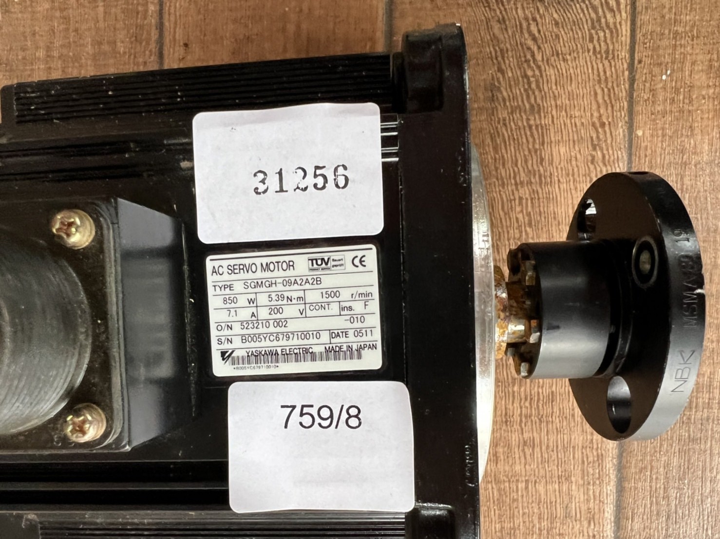 SGMGH-09A2A2B SERVO MOTOR "YASKAWA"