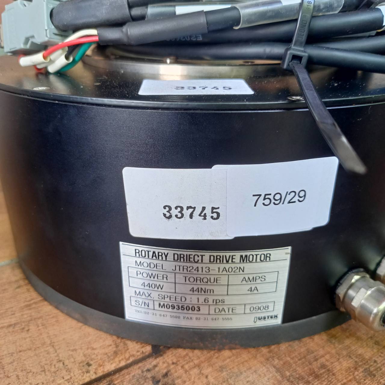 SERVO MOTOR " PANASONIC " MODEL : JTR2413-1A02N