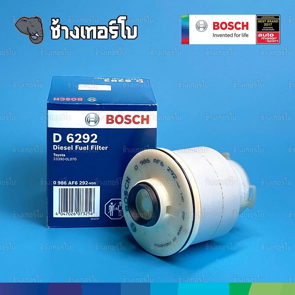 ✅BOSCH ⏩D6292⏪ #326 สำหรับ TOYOTA Hilux REVO 2.4, 2.8 ปี 2016- กรองโซล่า New FORTUNER 2.8 ปี 2015- / กรองเชื้อเพลิงJFB