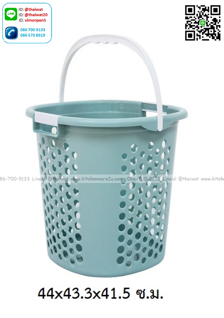 P12602 ตะกร้าเอนกประสงค์ มีหูหิ้ว (44*43.3*41.5 cm) เกรดเอ No.5050 ราคาขายส่งต่อ 1 โหล : 12 ใบ: เฉลี่ย 115 บต่อใบ