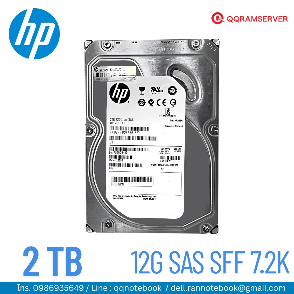 HDD Server HP Proliant DL20 G10+ 2TB SAS 7.2K 12G Harddisk Server