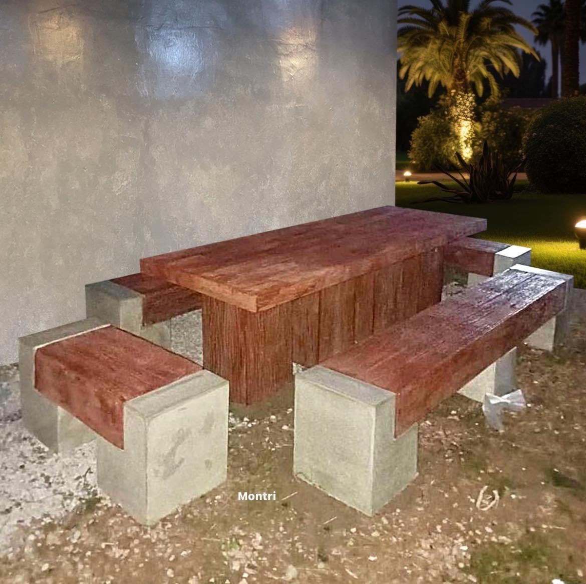 ชุดโต๊ะสนามกลางแจ้ง ขนาดใหญ่พิเศษจุใจ ยาว 2.5 เมตร รองรับได้มากถึง 16-18 คน