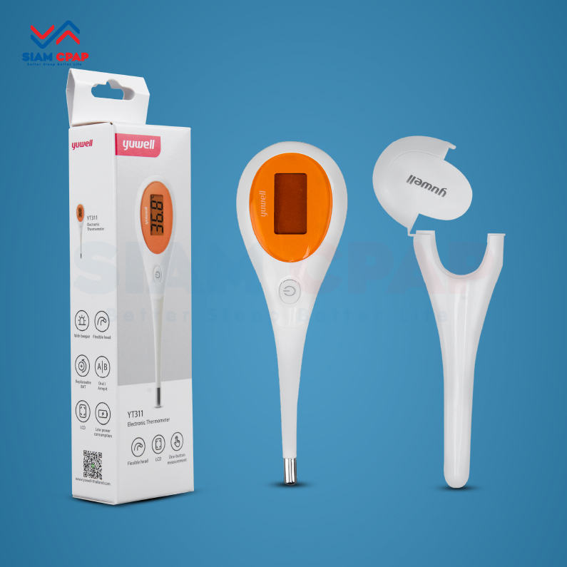 ปรอทวัดอุณหภูมิร่างกาย แบบดิจิตอล Yuwell รุ่น YT311 (ปลายอ่อน)