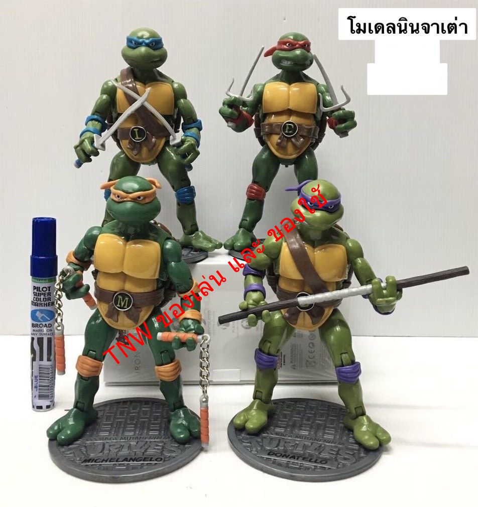 ของเล่น โมเดล นินจาเต่า ตุ๊กตาข้อต่อ