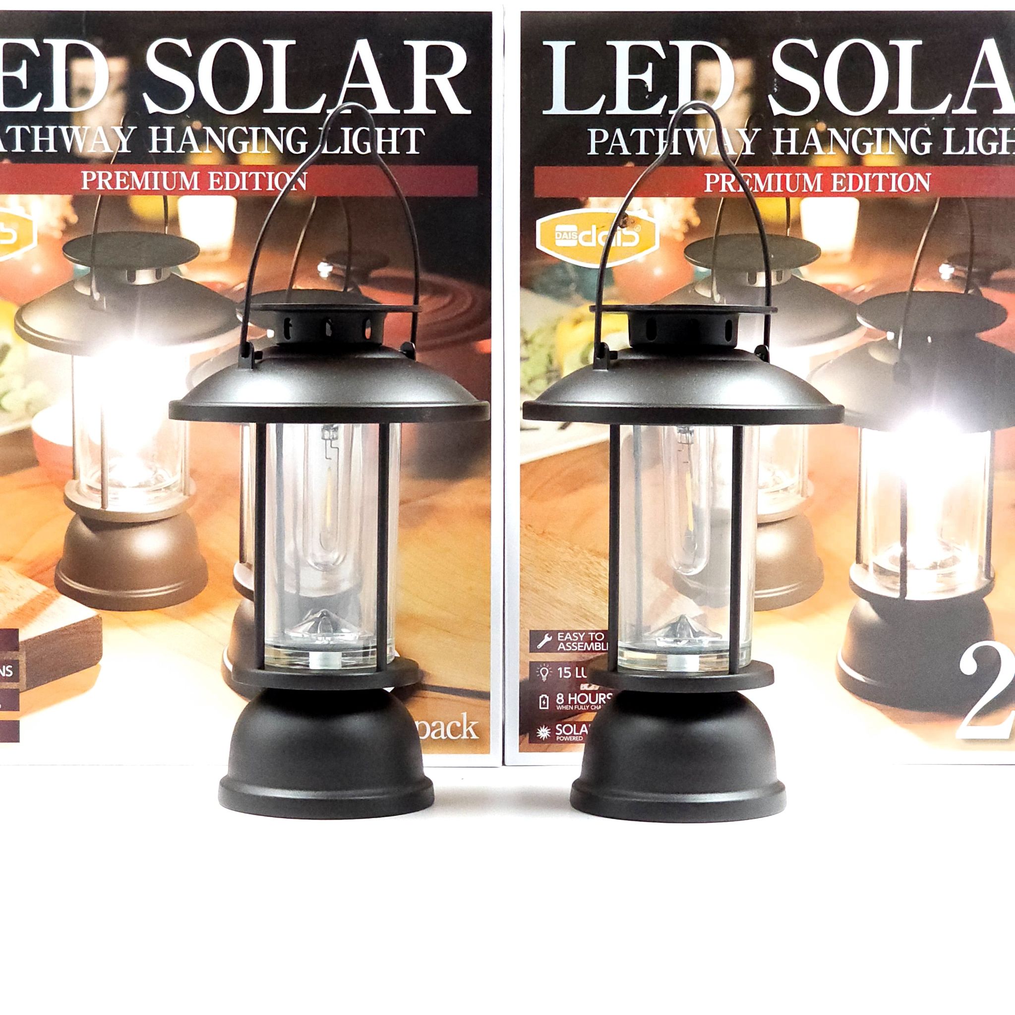 ตะเกียงโคมไฟ solar led ใช้พลังงานแสงอาทิตย์ มีเซนเซอร์ในตัว 1 กล่องมี 2 โคม