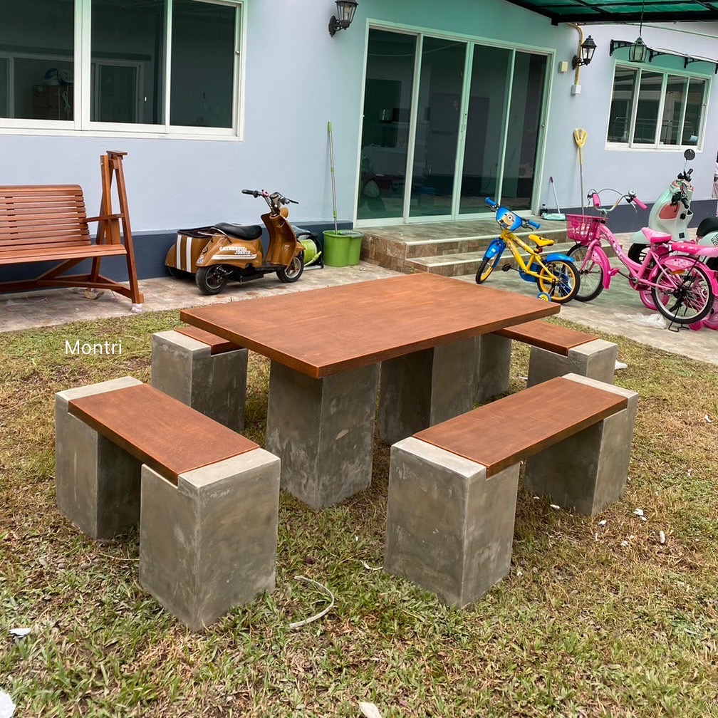โต๊ะสนามกลางแจ้ง ชุดโต๊ะสนาม ร้านมนตรีศิลป์ ส่งตรงจากโรงงาน โต๊ะสนามกลางแจ้ง ชุดโต๊ะสนาม ชุด 8 ที่นั่ง ขนาด 150*80 cm.
