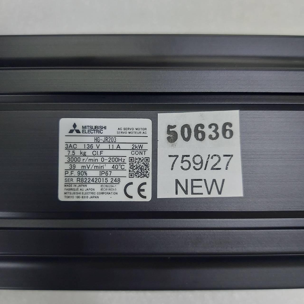 SERVO MOTOR "MITSUBISHI" รุ่น HG-JR203