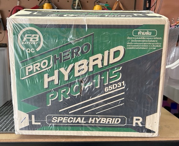 แบตเตอรี่แบตรถกระบะ Pro hero Hybrid Pro-115L น้ำไฮบริด 70แอมป์