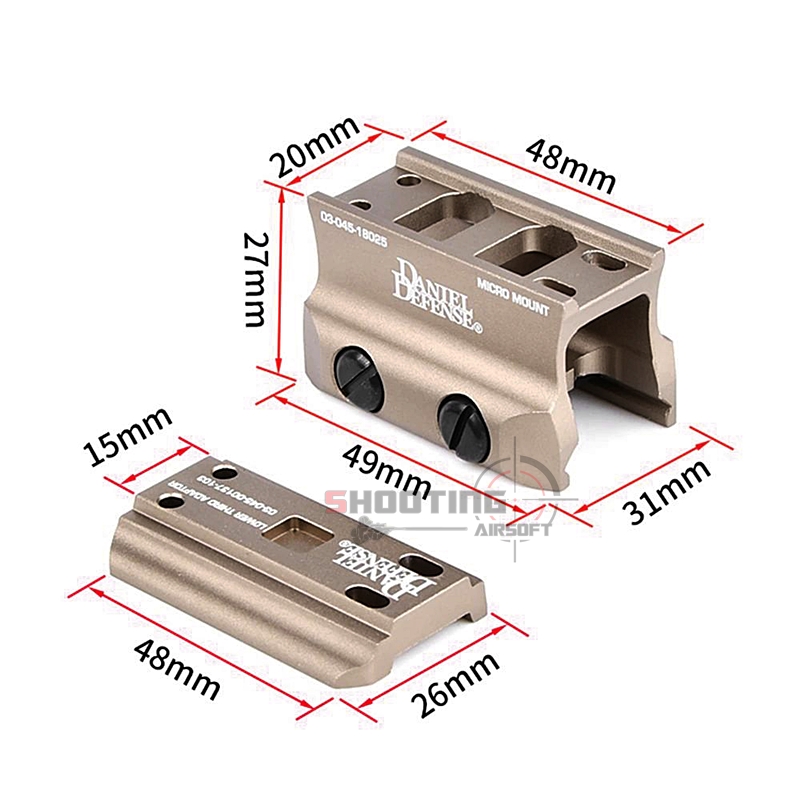 ขาจับดอท T1/T2/Maverick/Romeo5 Daniel Defense Micro Mount