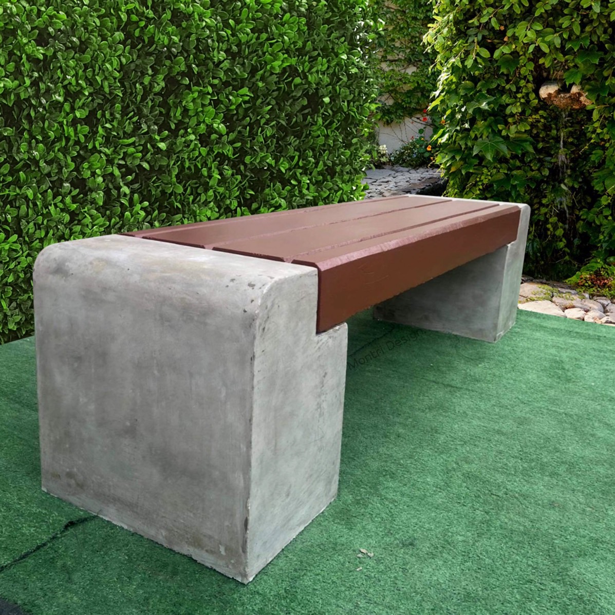 ม้านั่งสนาม เก้าอี้สนาม เก้าอี้คอนกรีต เก้าอี้ปูนเปลือย รุ่น Montridesign 01