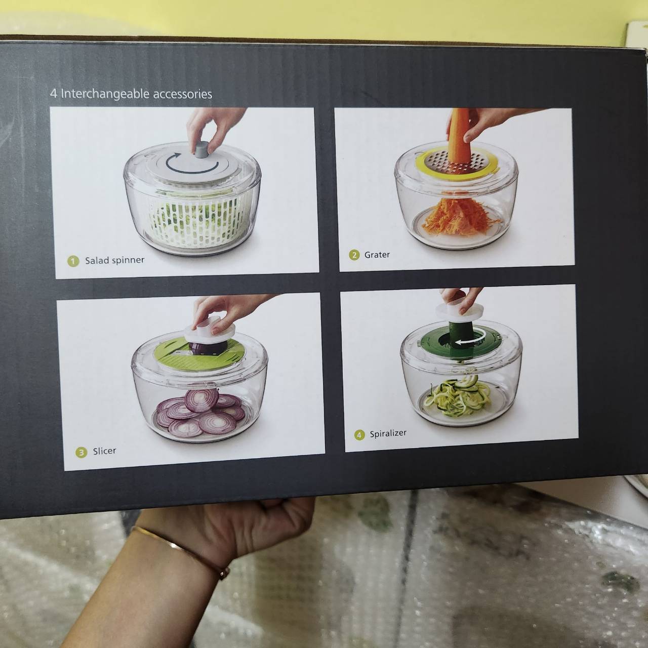 Joseph Joseph Multi-Prep™ 4-piece Salad Preparation Set อุปกรณ์เตรียมและทำสลัดแบบ 4 in 1