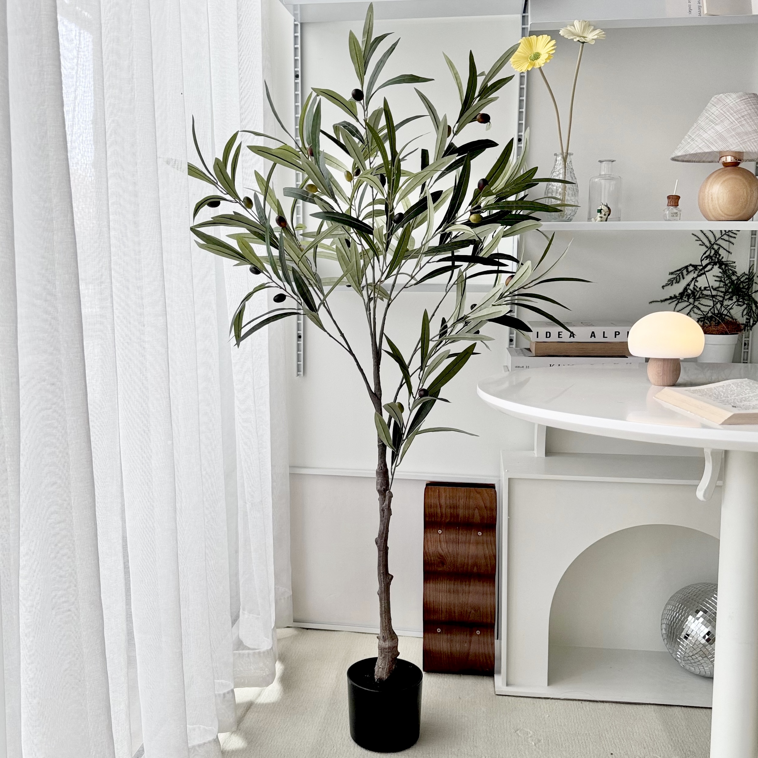 [พร้อมส่ง] Jnihouse : ต้นมะกอกประดิษฐ์ (Olive tree) สูง 130 cm