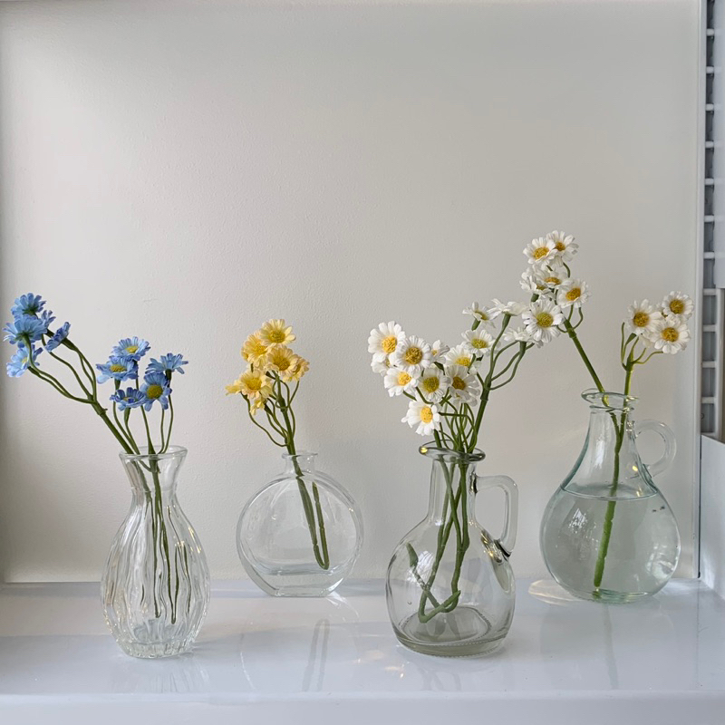 [พร้อมส่ง] Jnihouse : แจกันดอกไม้ แจกันวัสดุแก้ว (ไม่รวมดอกไม้)