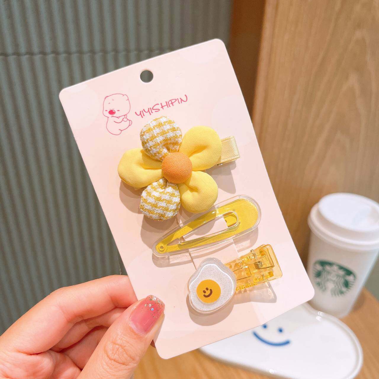 💗มาหยากิ๊ฟช้อป💗กิ๊บหนีบผม กิ๊ปดอกไม้ กิ๊บแฟชั่นเด็กน่ารัก สีสันสดใส แพ็ค 3 ชิ้น