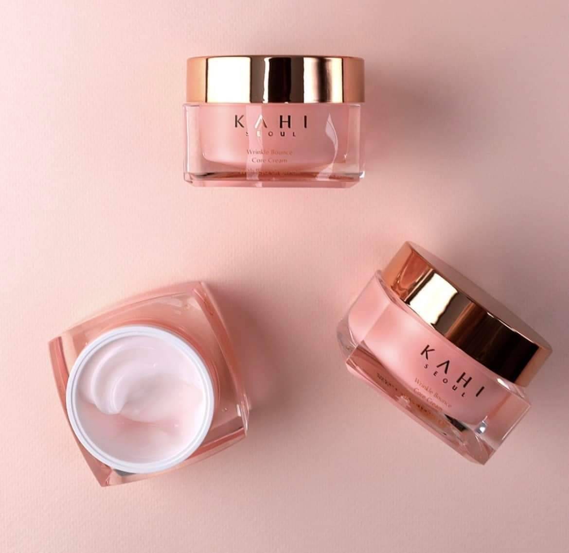 ครีมคอลลาเจนปลาแซลมอนเข้มข้น ผิวโกลวใส เด้งลดริ้วรอย Kahi wrinkle bounce core cream ขนาด 50ml.