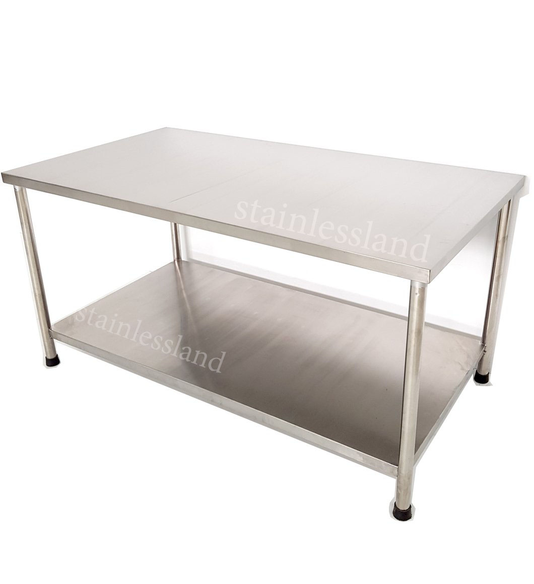 โต๊ะสแตนเลส 2 ชั้น ขนาด 70x150x75 ซม.