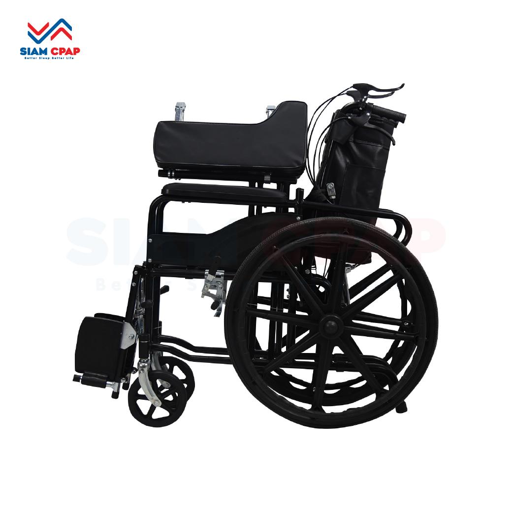 รถเข็นแมนนวล รุ่น WT-6006 พนักพิงสูง ปรับเอนนอน ปรับเหยียดขา (High Back Manual Wheelchair)