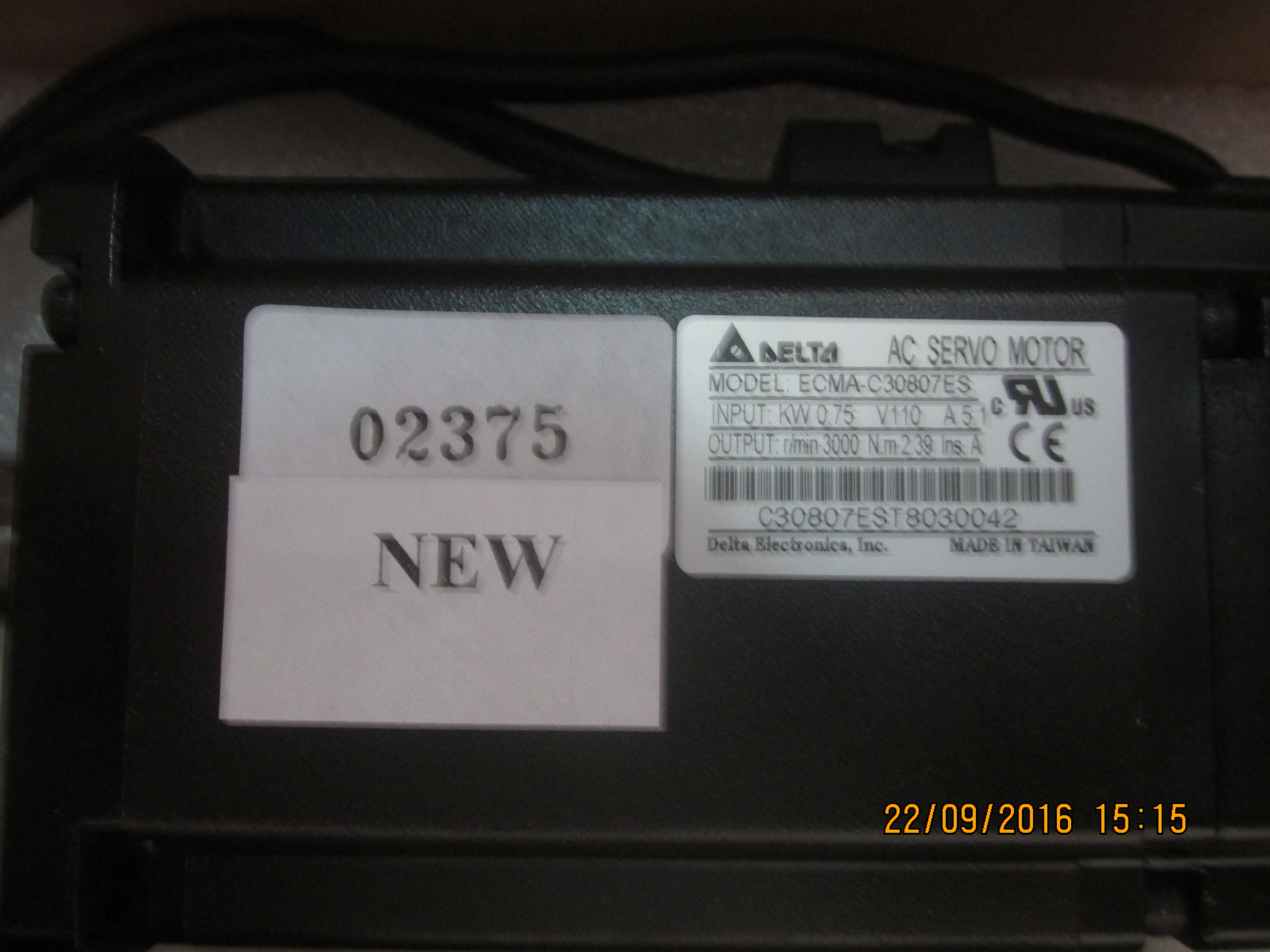 SERVO MOTOR " DELTA " MODEL : ECMA-C30807ES