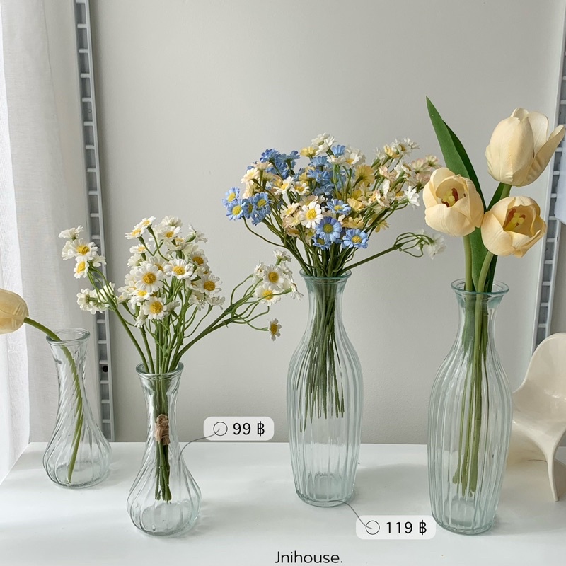 [พร้อมส่ง] Jnihouse : แจกันดอกไม้ทรงสูง Glass Vase