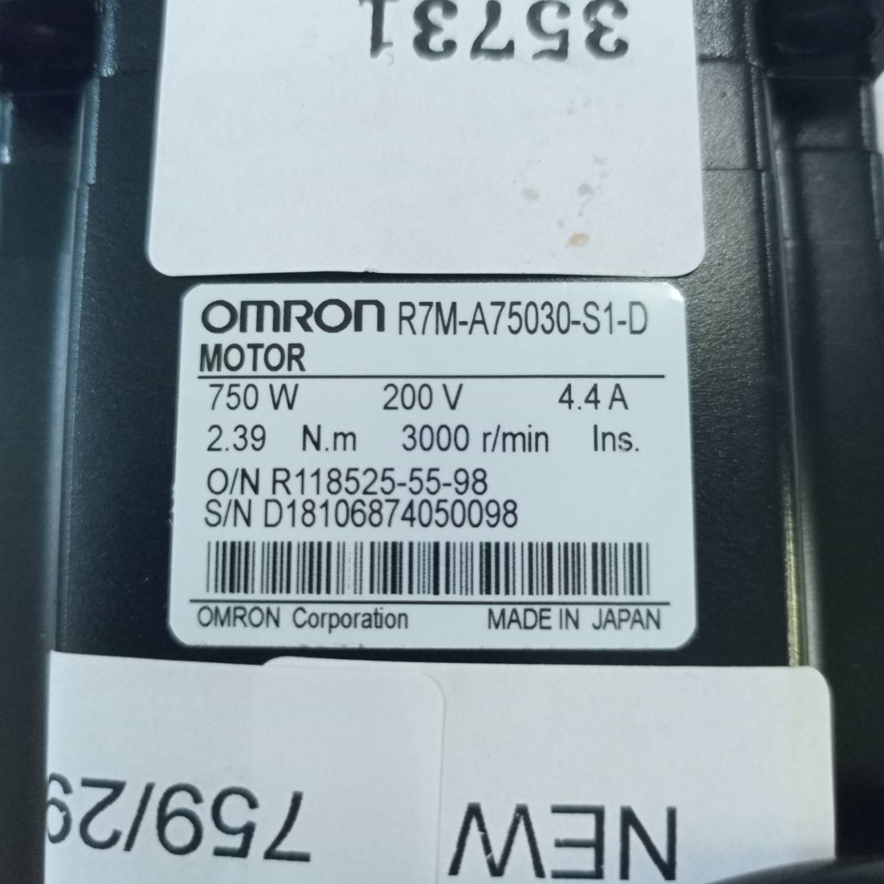 จำหน่าย R7M-A75030-S1-D MOTOR "OMRON"