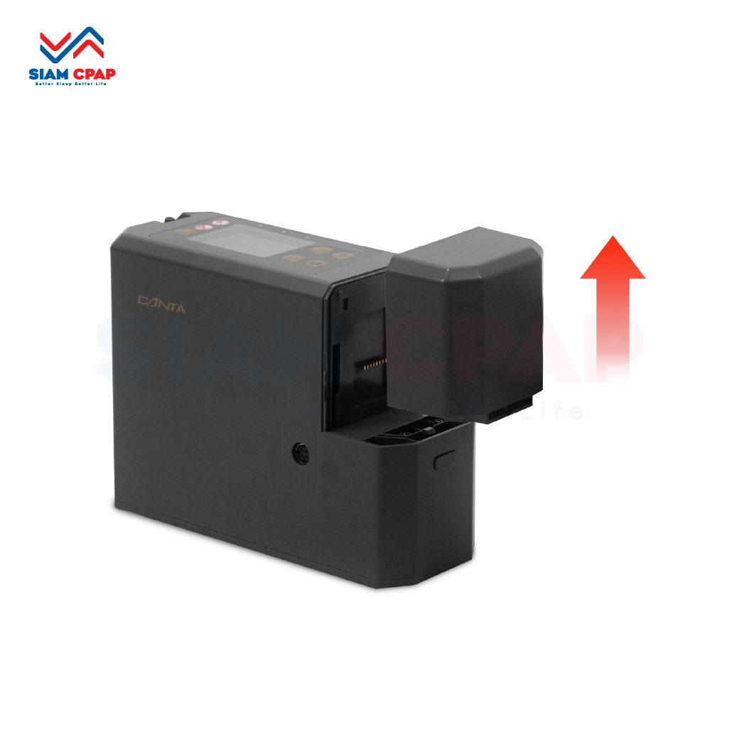 แบตเตอรี่ 1 ก้อน เครื่องผลิตออกซิเจนพกพา Canta รุ่น Duo Long Life รับประกันคอมเพลสเซอร์ 3 ปี