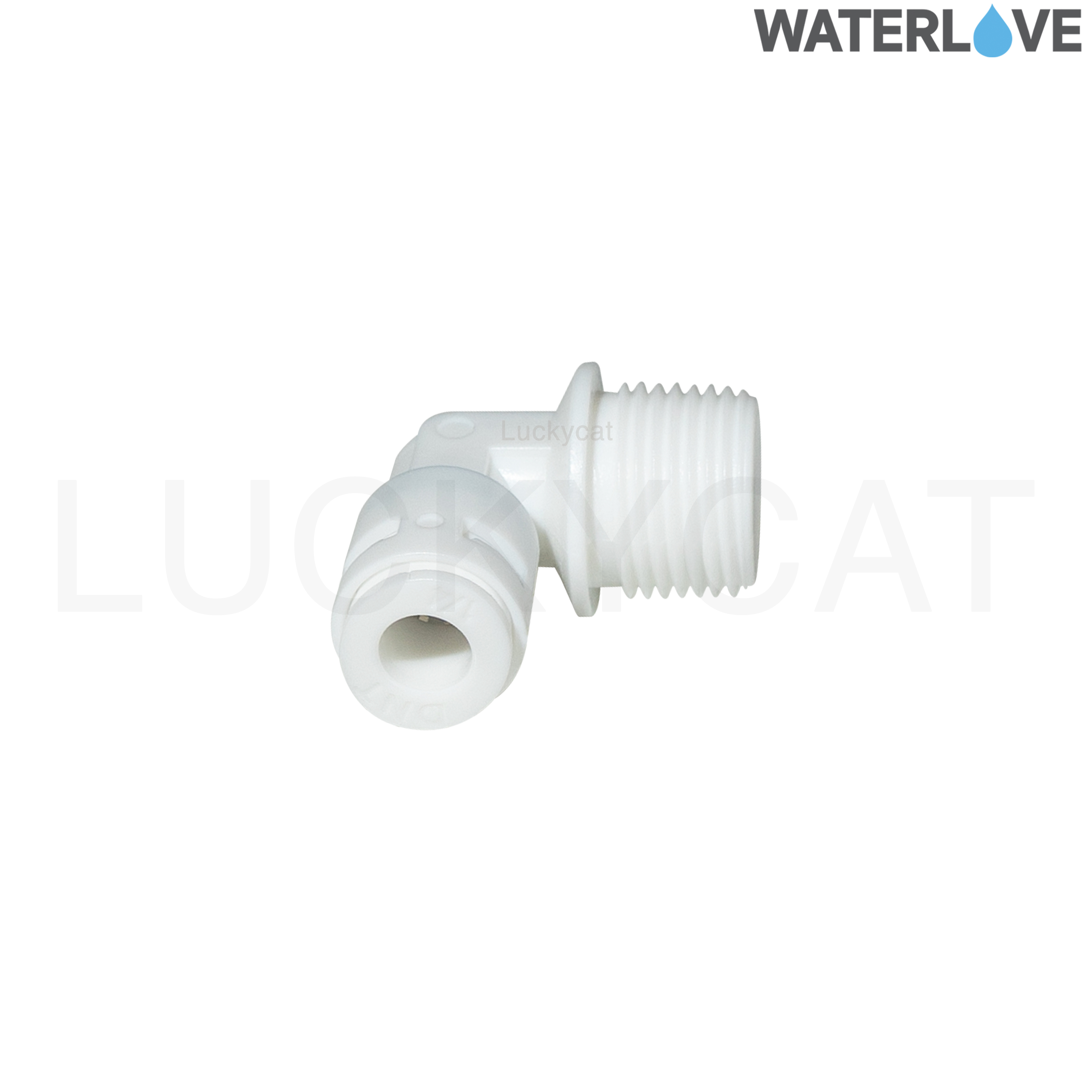 ข้อต่อฉาก เกลียวนอก สวมเร็ว ขนาด 3/8" 1/4" ( 3หุน 2หุน ) สำหรับสายน้ำ PE สายเครื่องกรองน้ำ