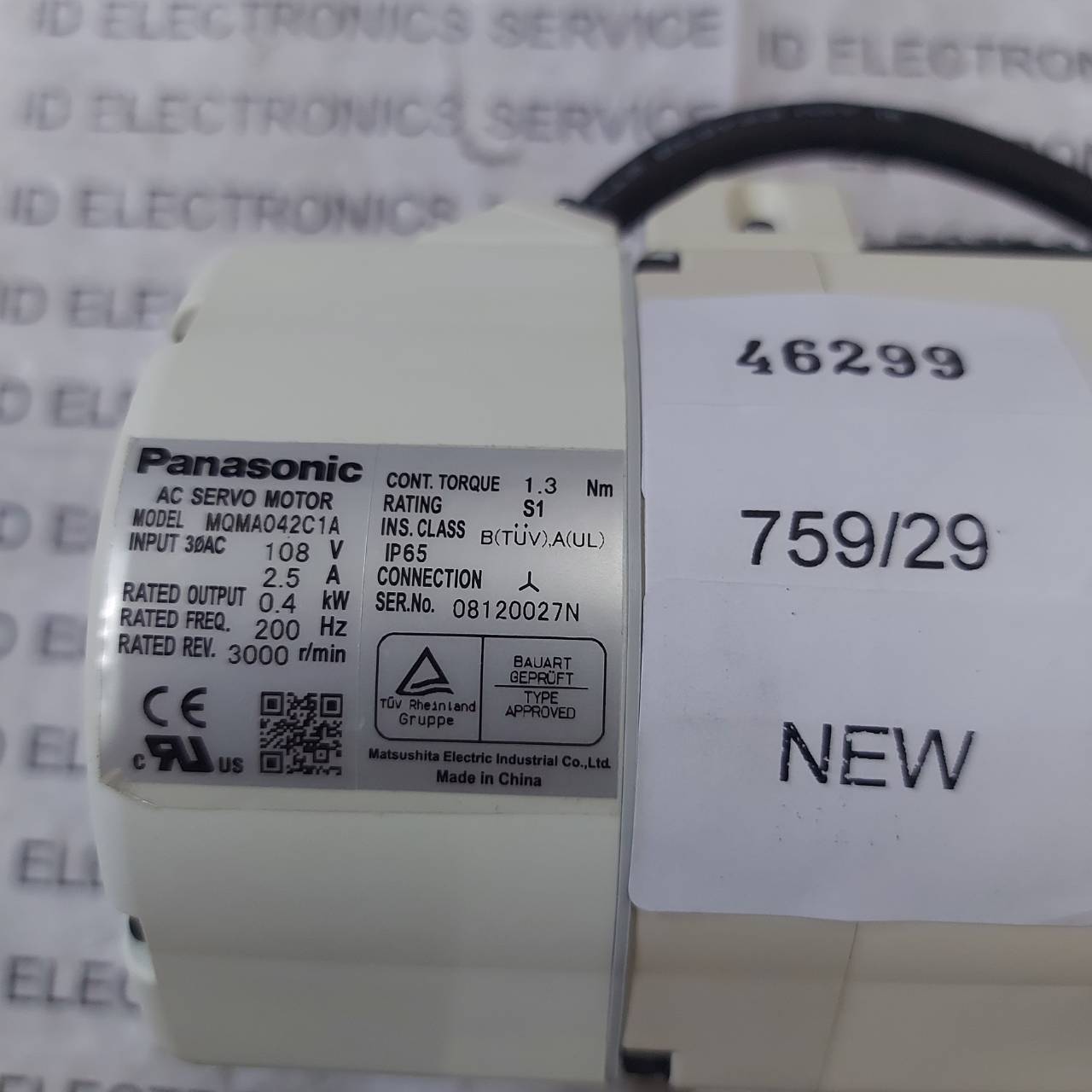 SERVO MOTOR " PANASONIC " MODEL : MQMA042C1A