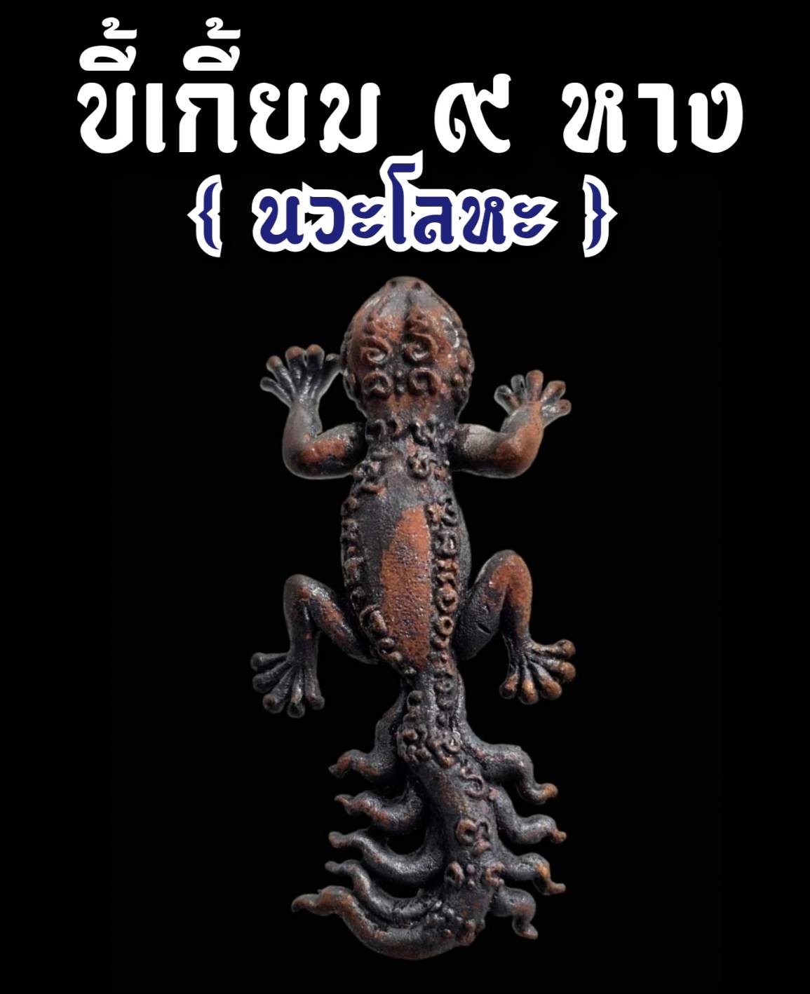 ขี้เกี้ยม ๙ หาง เนื้อนวะโลหะ ((แบบลุ้นเลขสวย)) พิธีเดียวกับเหนือดวง2 << หลวงปู่มหาศิลา สิริจันโท ปี 2567 >>