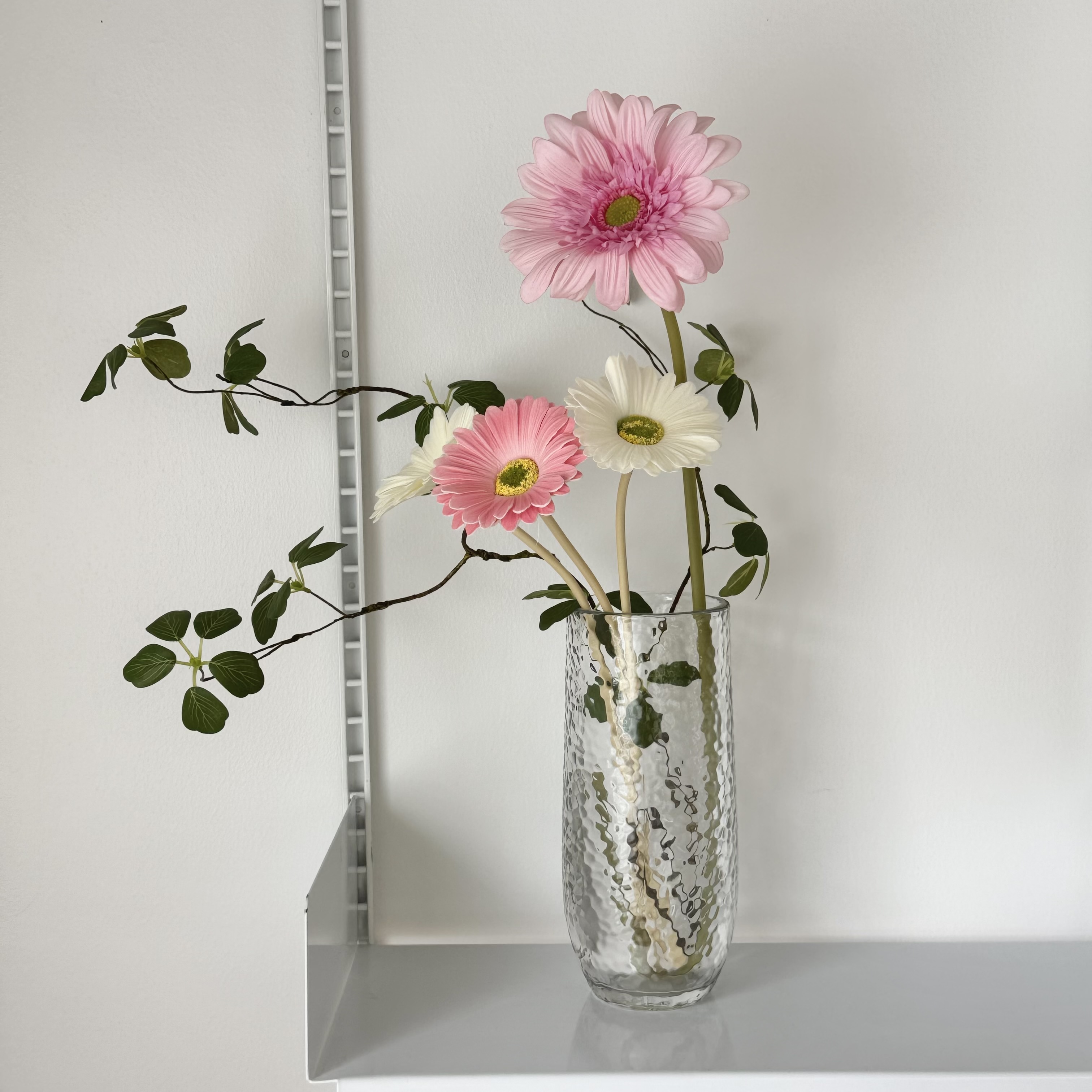 [พร้อมส่ง] แจกันแก้วใส แจกันหนาทรงสูง (Glass Vass)