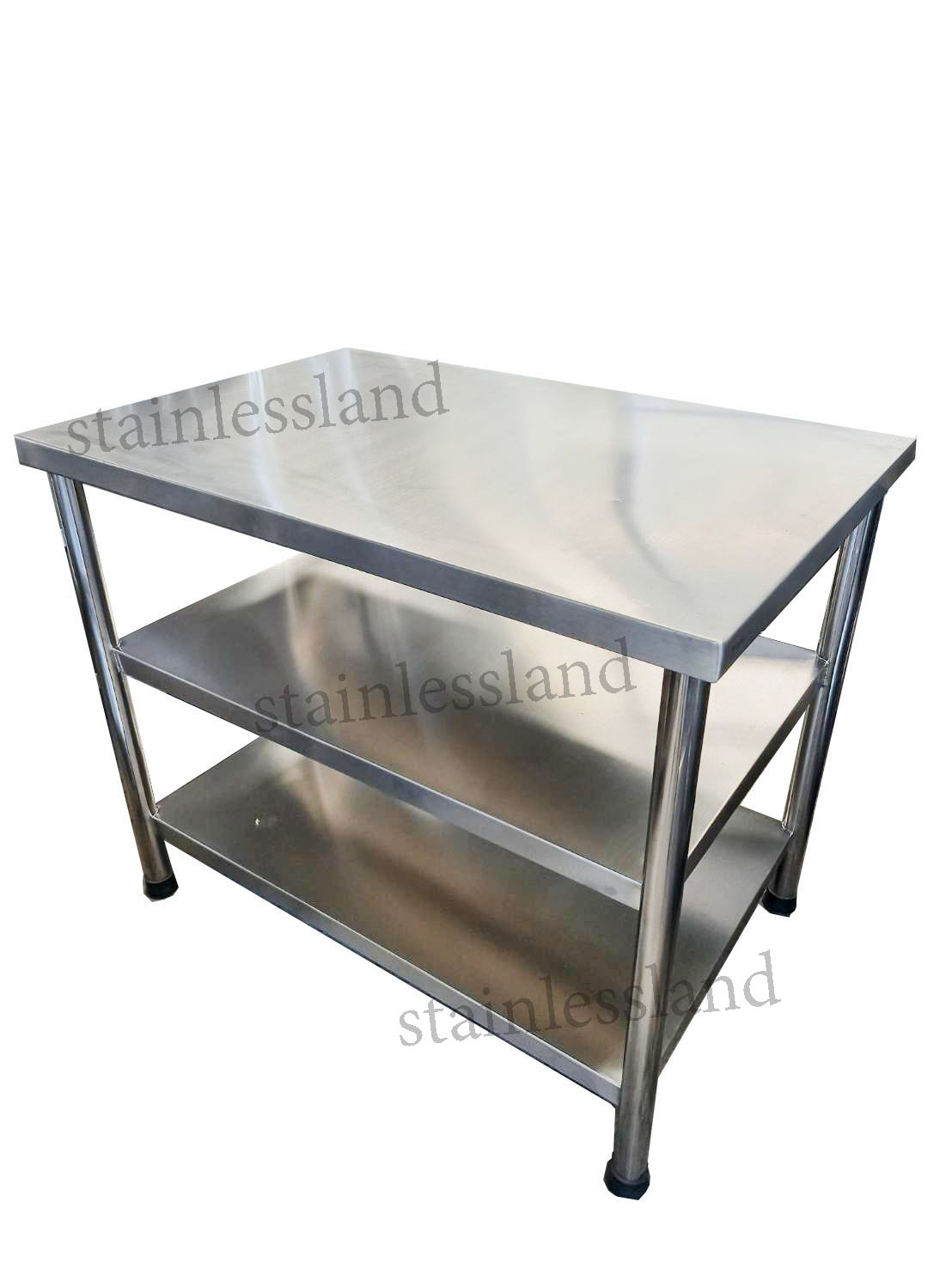 โต๊ะสแตนเลส 3 ชั้น ขนาด 60x90x75 ซม.