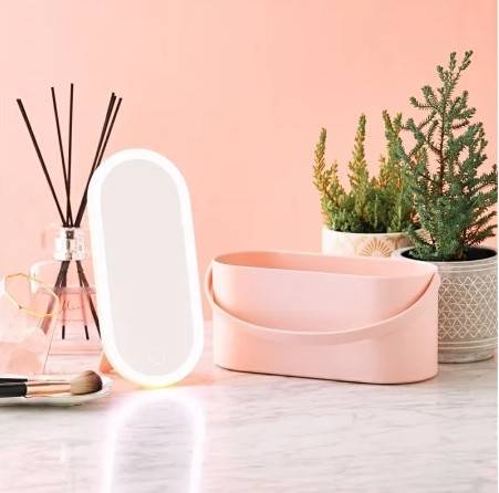 กล่องเก็บเครื่องสำอางแบบมีไฟ franc franc lamira basket