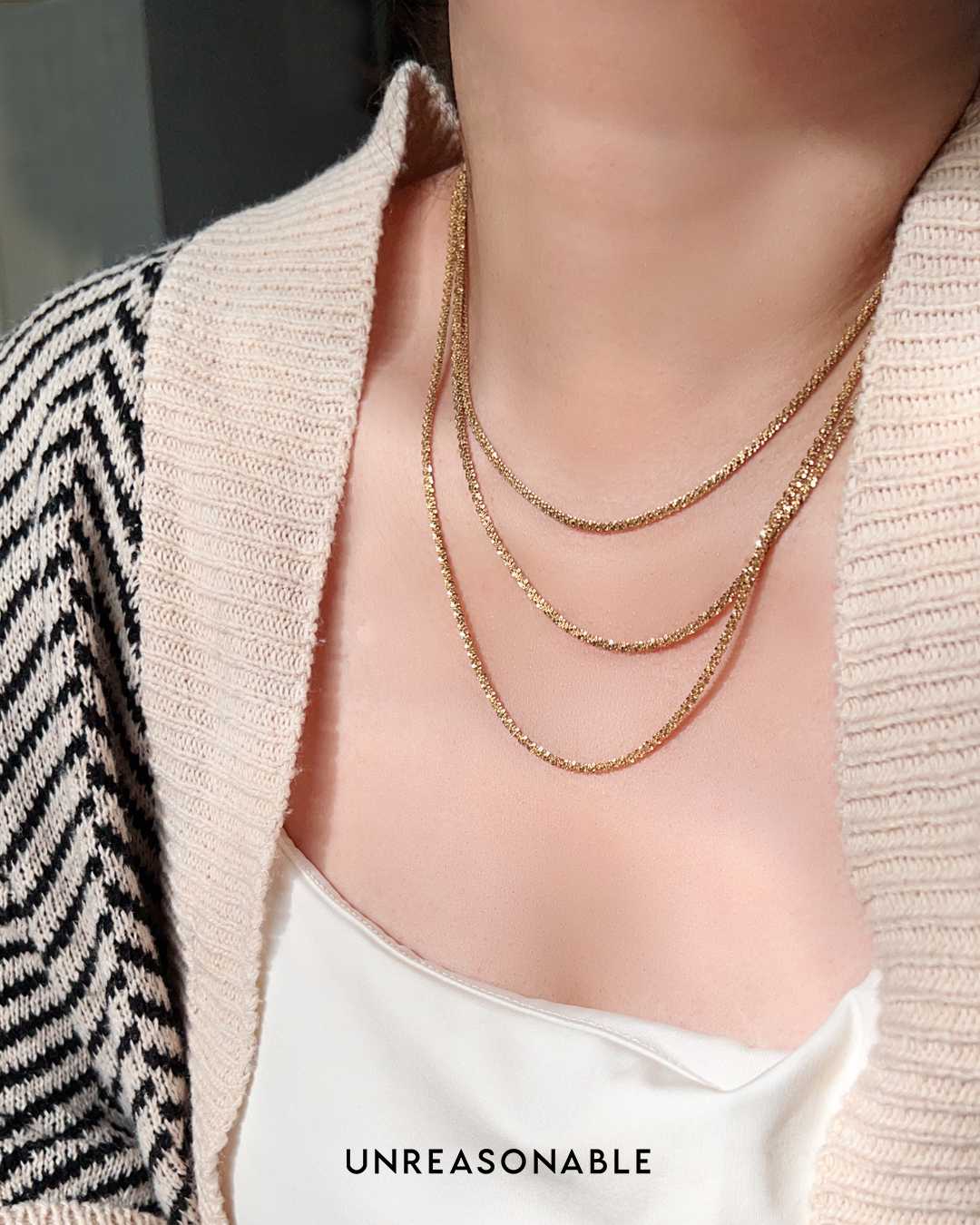 สร้อยคอ Stainless สีทอง UA0850-01 Unreasonable Accessories