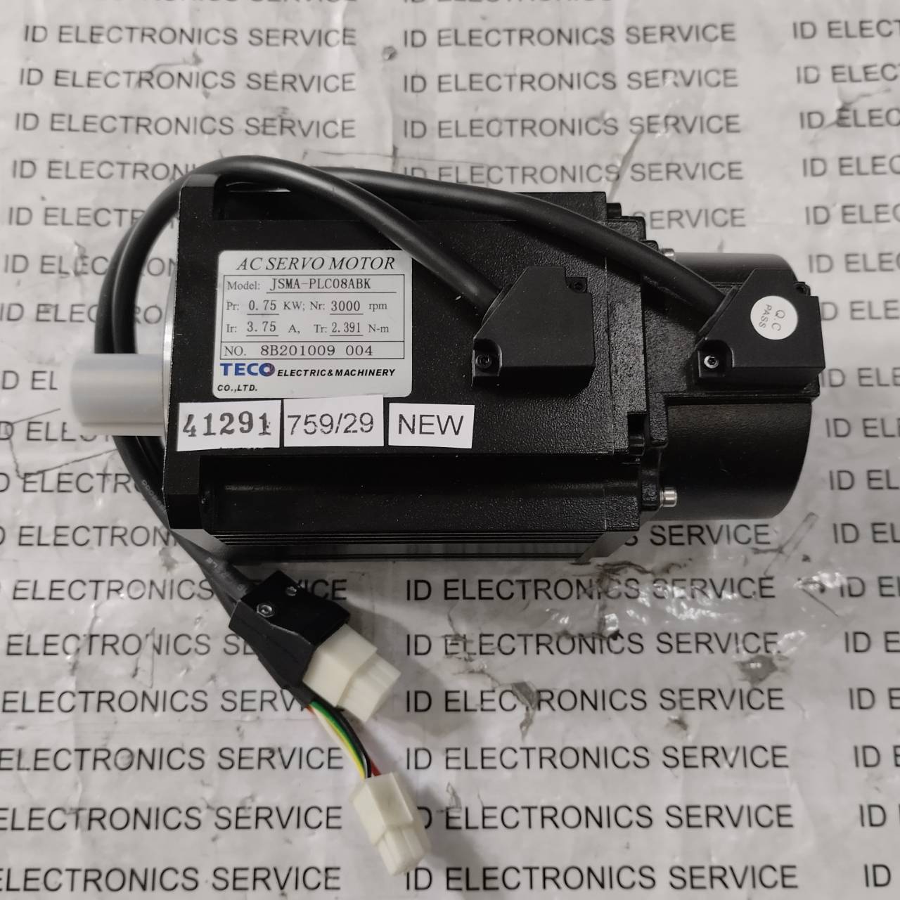 SERVO MOTOR " TECO " MODEL : JSMA-PLC08ABK