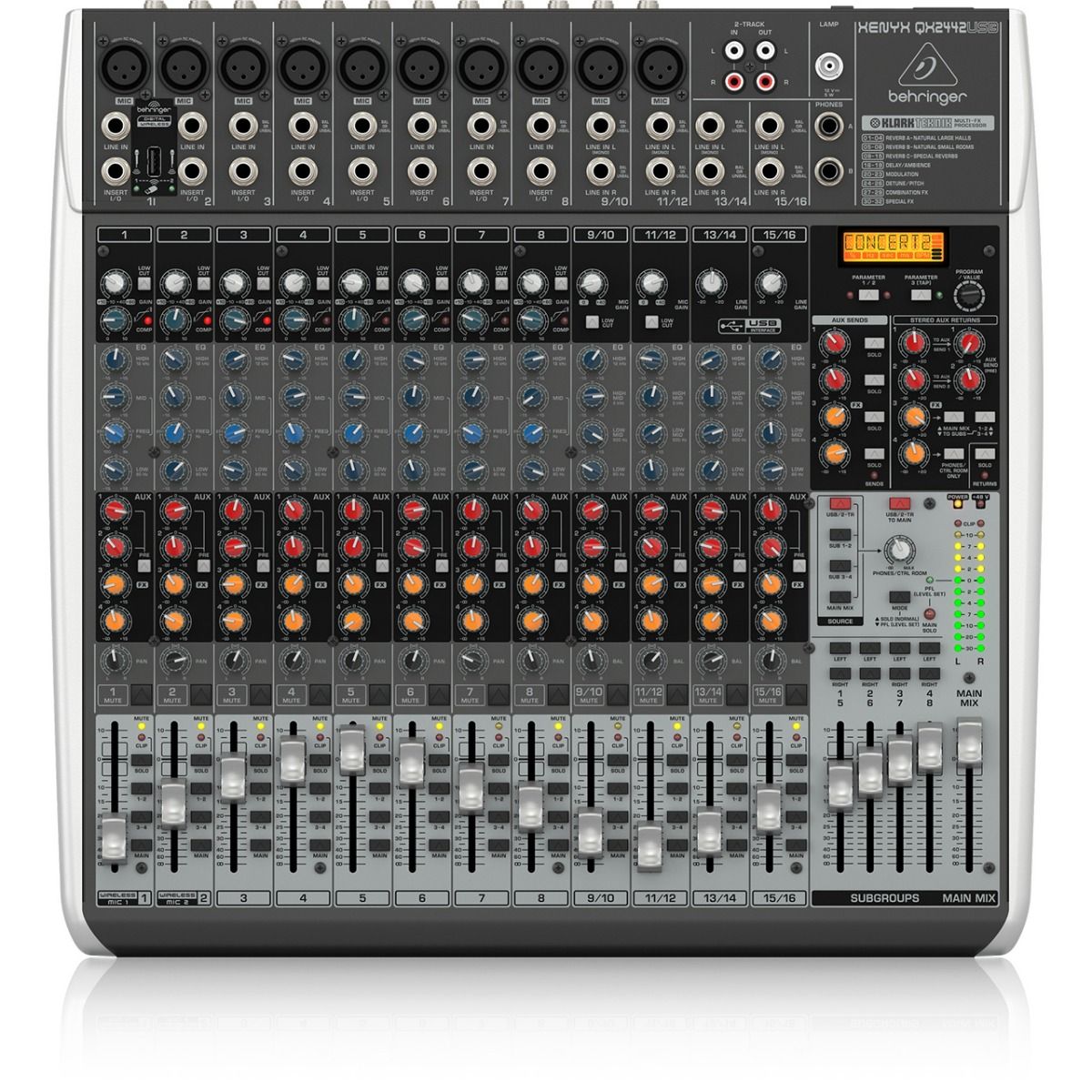 Behringer XENYX QX2442USB Premium 24-Input 4/2-Bus Mixer