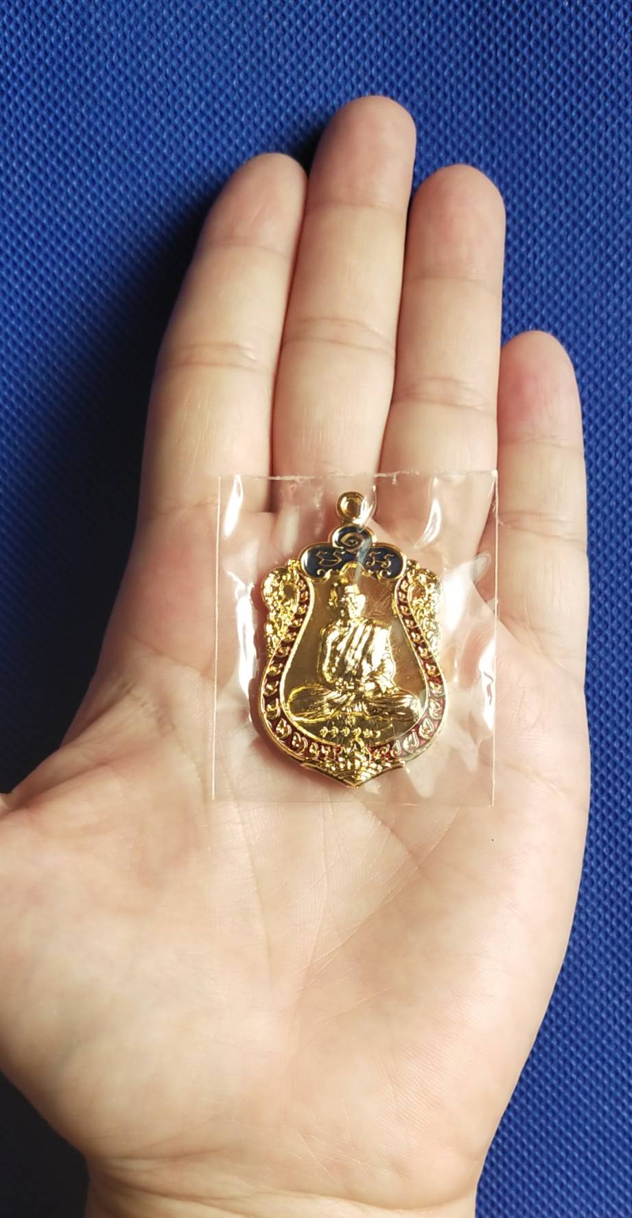 เหรียญเสมา พลิกแผ่นดิน ❇เนื้อทองเหลืองกะไหล่ทองลงยา. เลข5. สร้าง 98เหรียญ. (หลวงปู่สิงห์โต สำนักสงฆ์ป่าทรงธรรม)