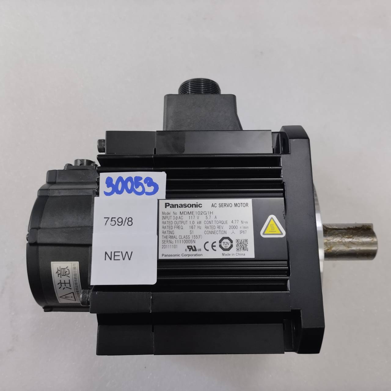 SERVO MOTOR " PANASONIC " MODEL : MDME102G1H