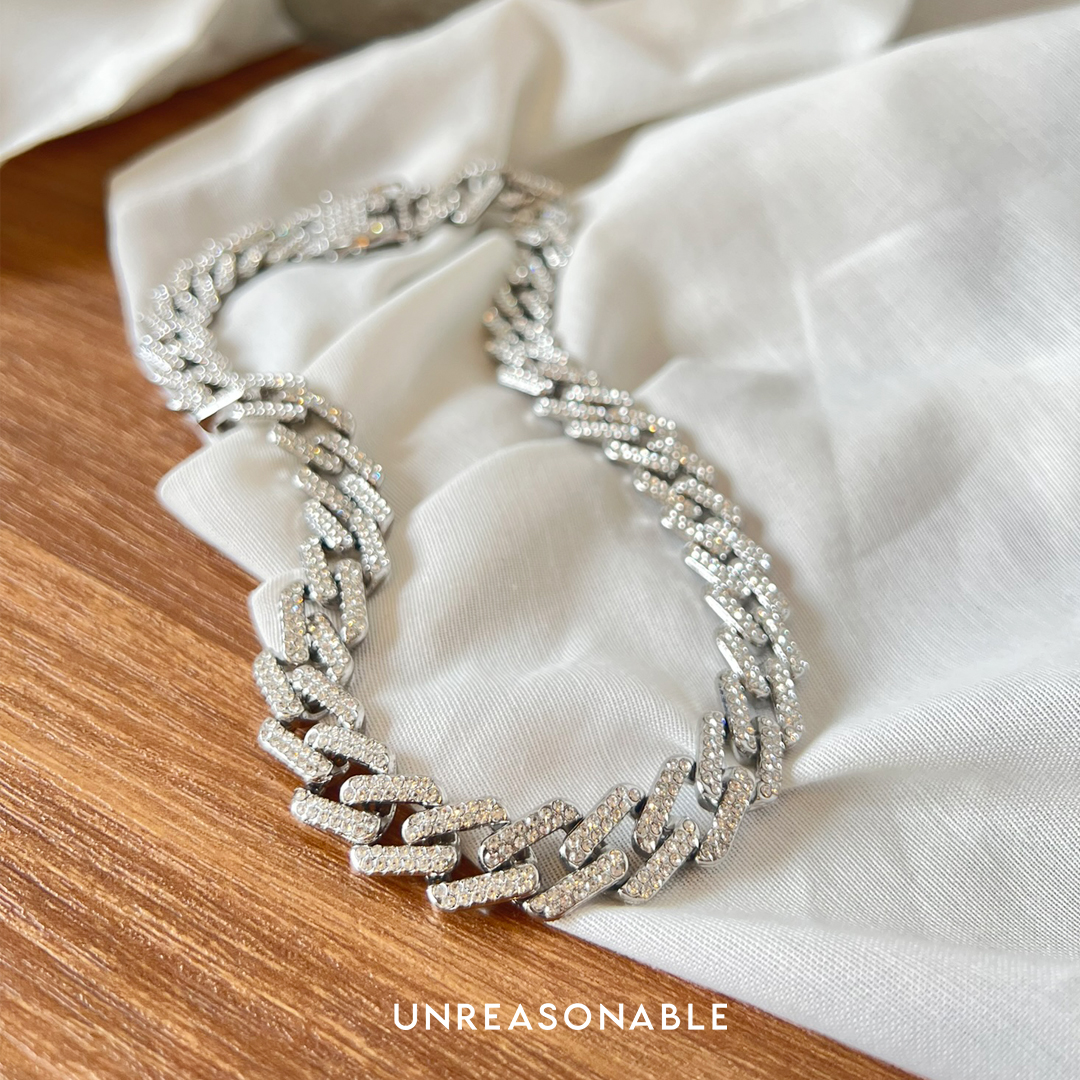 สร้อยคอ Rhinestone Stone ยาว 18 นิ้ว UA0895-01 Unreasonable Accessories